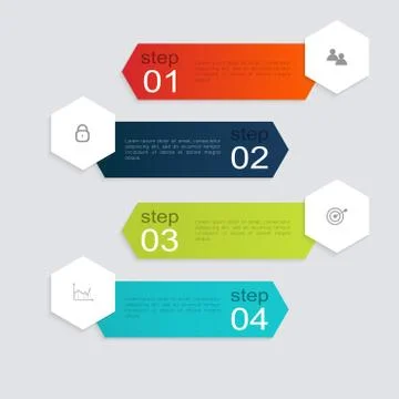 Vector colorful info graphics for your business presentations. Stock Illustration