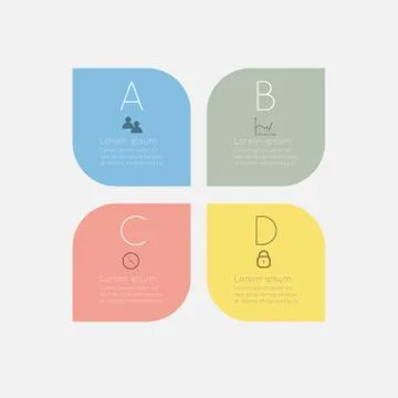 Vector colorful info graphics for your business presentations. Stock Illustration