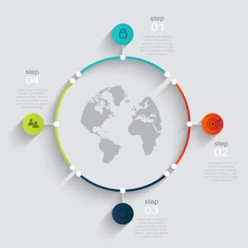 Vector colorful info graphics for your business presentations. Stock Illustration