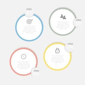 Vector colorful info graphics for your business presentations. Stock Illustration