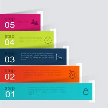 Vector colorful info graphics for your business presentations. Stock Illustration