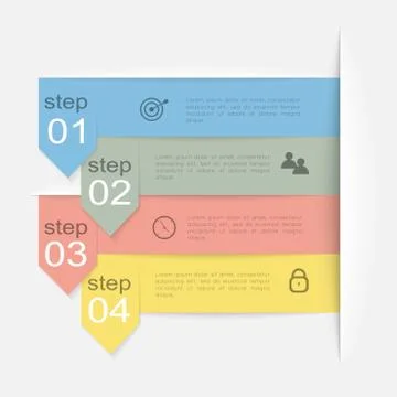Vector colorful info graphics for your business presentations. Stock Illustration