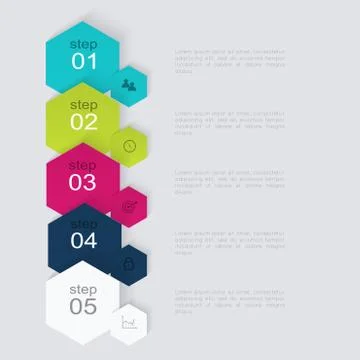 Vector colorful info graphics for your business presentations. Stock-Illustration