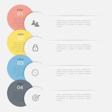 Vector colorful info graphics for your business presentations. Stock Illustration