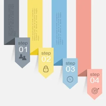 Vector colorful info graphics for your business presentations. Stock Illustration