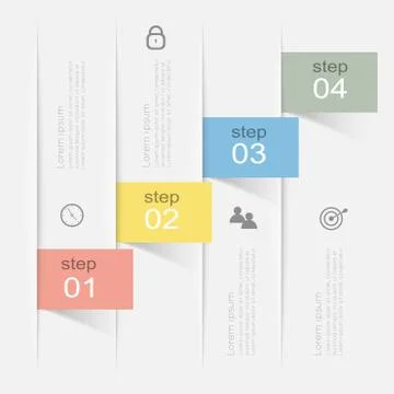 Vector colorful info graphics for your business presentations. Stock Illustration