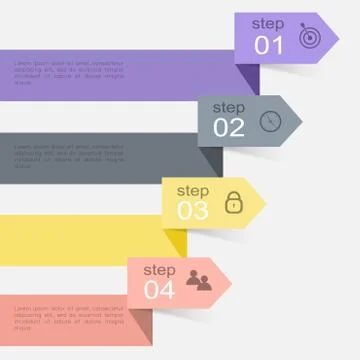 Vector colorful info graphics for your business presentations. Stock Illustration