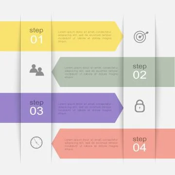 Vector colorful info graphics for your business presentations. Illustrazione stock