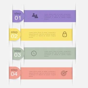 Vector colorful info graphics for your business presentations. Stock Illustration