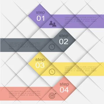 Vector colorful info graphics for your business presentations. Stock Illustration