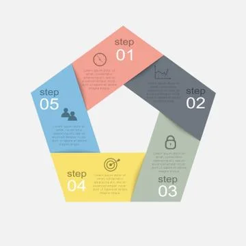 Vector colorful info graphics for your business presentations. Stock Illustration