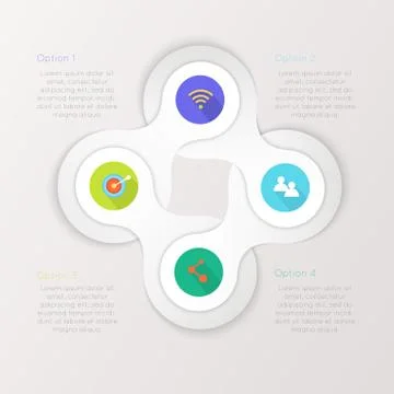 Vector colorful info graphics for your business presentations. Stock Illustration