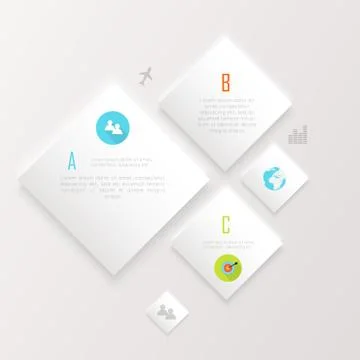 Vector colorful info graphics for your business presentations. Illustrazione stock