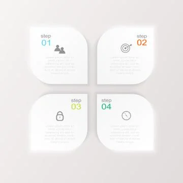 Vector colorful info graphics for your business presentations. Stock Illustration