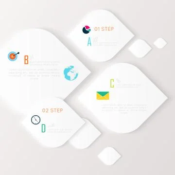 Vector colorful info graphics for your business presentations. Stock Illustration