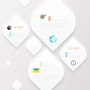 Vector colorful info graphics for your business presentations. Stock Illustration