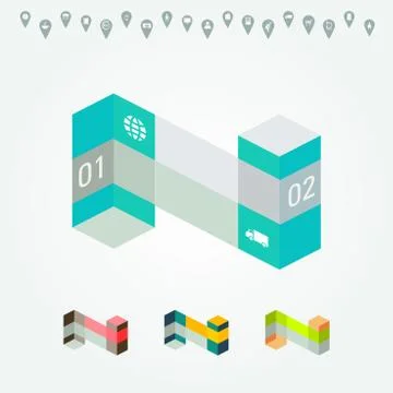 Vector colorful infographic for business presentations. Can be used for repor Stock Illustration