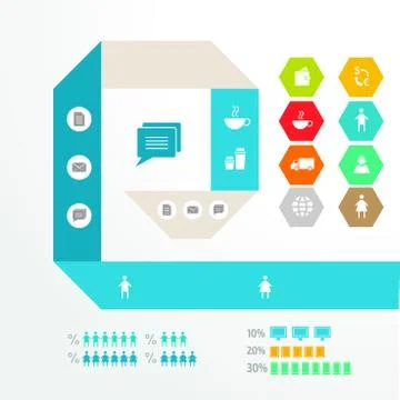 Vector colorful infographic for business presentations. Can be used for repor Stock Illustration
