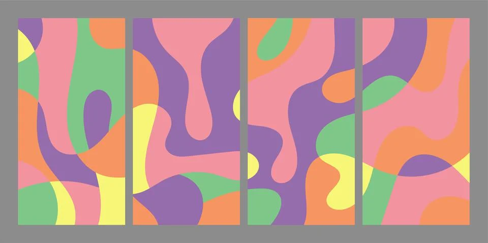 Vector colorful liquid and fluid abstract background Stock Illustration