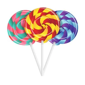 Vector colorful lollipops Stock Illustration