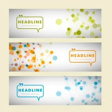 Vector colorful molecule on a gray background Stock Illustration