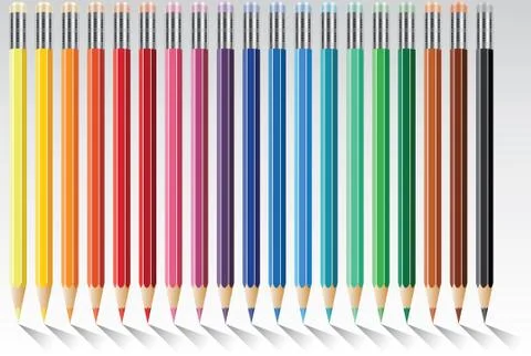 Vector colorful pencils Illustrazione stock