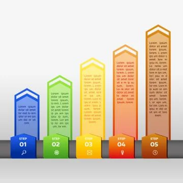 Vector colorful ribbon template Stock Illustration