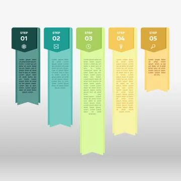 Vector colorful ribbon template Stock Illustration