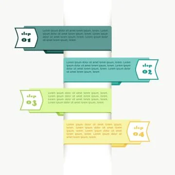 Vector colorful ribbon template Stock Illustration