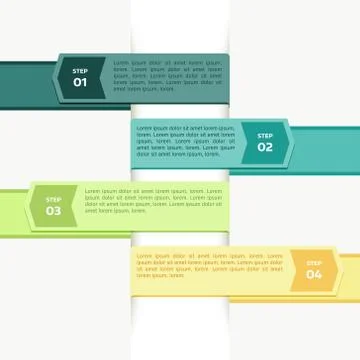 Vector colorful ribbon template Stock Illustration