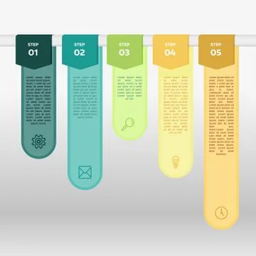 Vector colorful ribbon template Stock Illustration