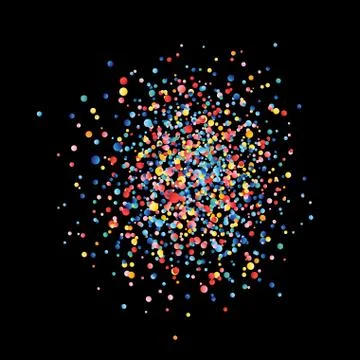 Vector colorful round of confetti splash Stock Illustration