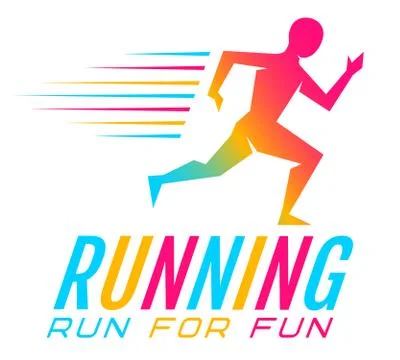 Vector colorful runner. 库存插图