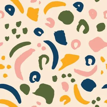 Vector colorful seamless pattern in boho style 스톡 일러스트