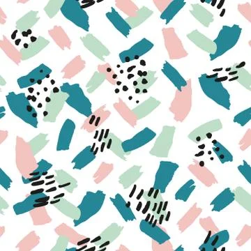 Vector colorful seamless pattern in boho style Stock Illustration