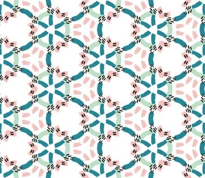 Vector colorful seamless pattern in boho style Stock Illustration