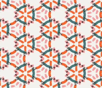 Vector colorful seamless pattern in boho style Stock Illustration