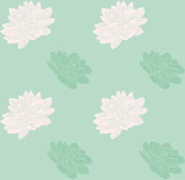 Vector Colorful Seamless Pattern with Drawn Flowers Stock Illustration