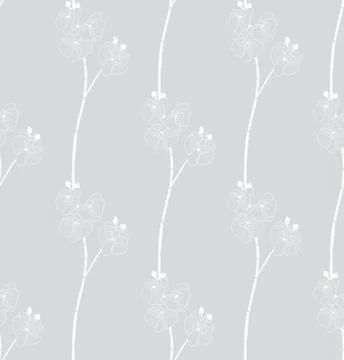 Vector Colorful Seamless Pattern with Drawn Flowers 스톡 일러스트