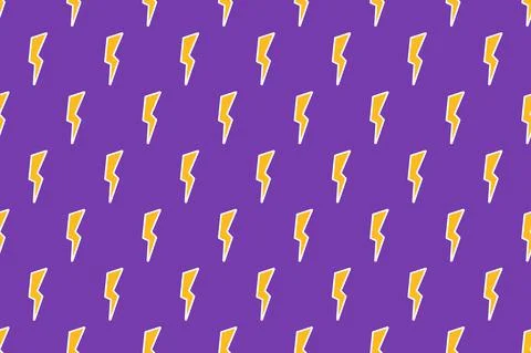 Vector colorful seamless pattern with flash symbols. Bright funky endless design Stock Illustration