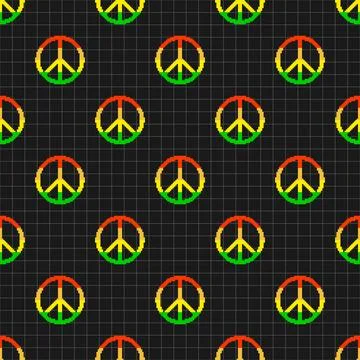 Vector colorful seamless retro pattern. Fashion style 80-90s. Dark vintage grid Illustrazione stock