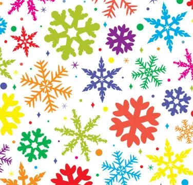 Vector  colorful snowflakes Stock Illustration