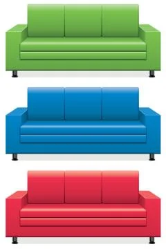 Vector colorful sofas Stock Illustration