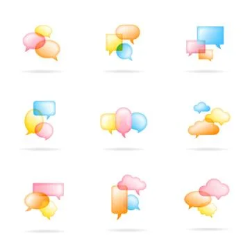 Vector Colorful Speech Bubbles Stock-Illustration
