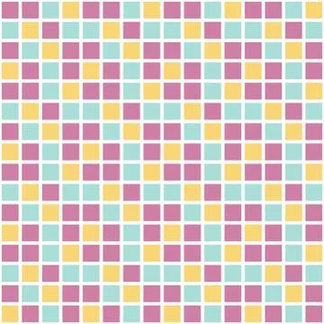 Vector colorful square grid pattern. Seamless texture 스톡 일러스트