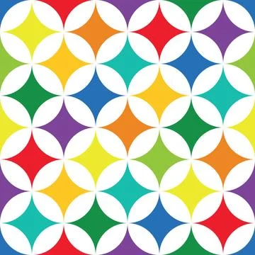 Vector colorful star seamless pattern. Bright multicolor background texture w Stock Illustration