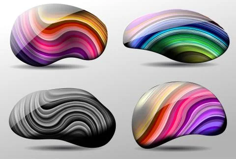 Vector colorful stones Stock Illustration