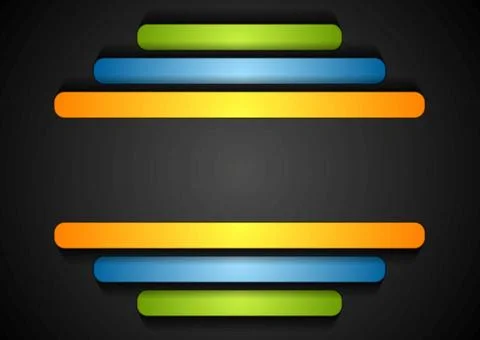 Vector colorful stripes Vector colorful stripes on dark background Copyrig... Stock Photos