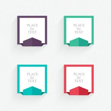 Vector colorful text box, trendy colors Stock Illustration