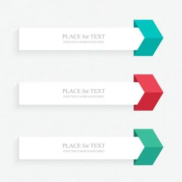 Vector colorful text box, trendy colors Stock Illustration